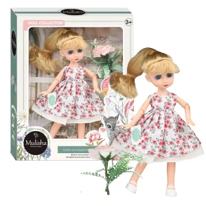 Păpușa "mulisha" în rochie florală cu accesorii