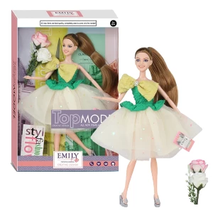 Păpușa Emily &quot;Top Model&quot; cu accesorii și flori