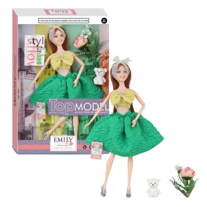 Păpușa Emily &quot;Top Model&quot; cu animăluț și accesorii