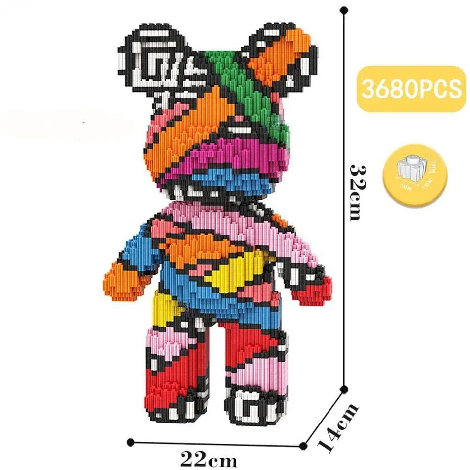 Constructor 3d in forma de urs (multicolor) 3