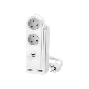 Prelungitor de masă cu împământare 2 prize + 2 usb a/c 1.4 m 16 a orno