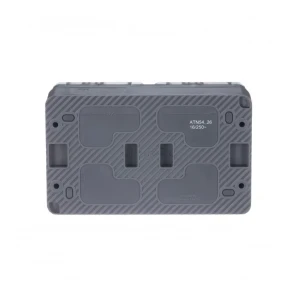 Выключатель + розетка с крышкой atlas design 16 a 220 - 240 в антрацит systeme electric Thumbnail 2