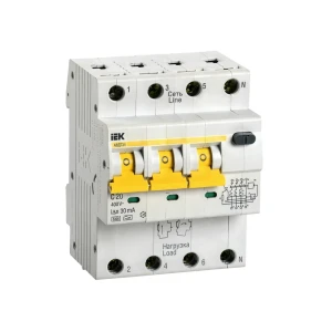 Întreruptor diferențial avdt34 c 30 ma 20 a 4p 400 v iek