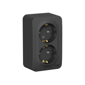 Priză dublă cu împământare blanca 16 a 220 - 240 v antracit systeme electric