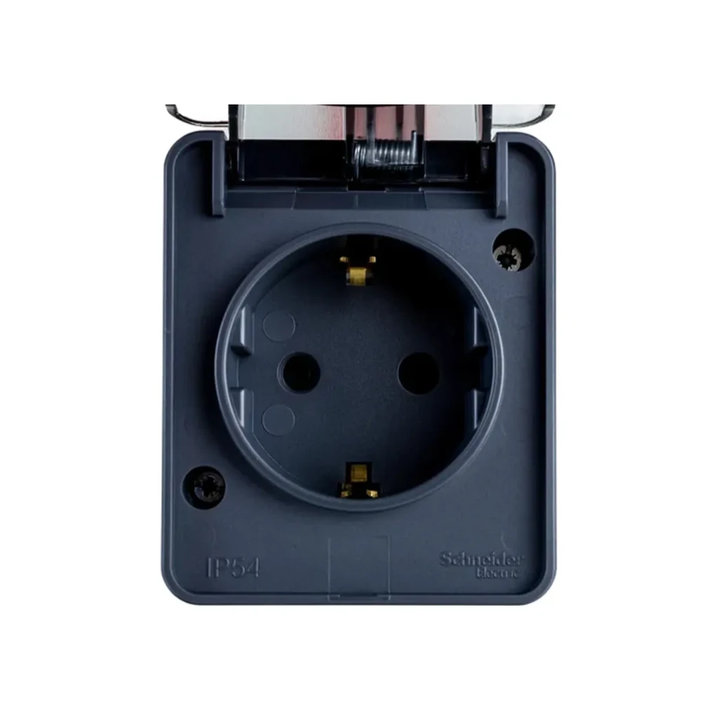 Priză cu capac atlas design 16 a 220 - 240 v antracit systeme electric 3