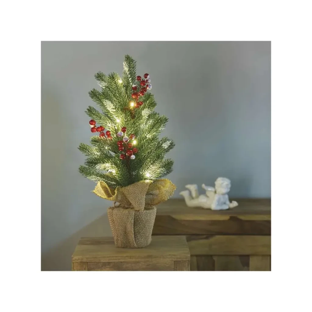 Brăduț decorativ înzăpezit 52 cm 3000 k 4.5 v dc ip20 led emos 2