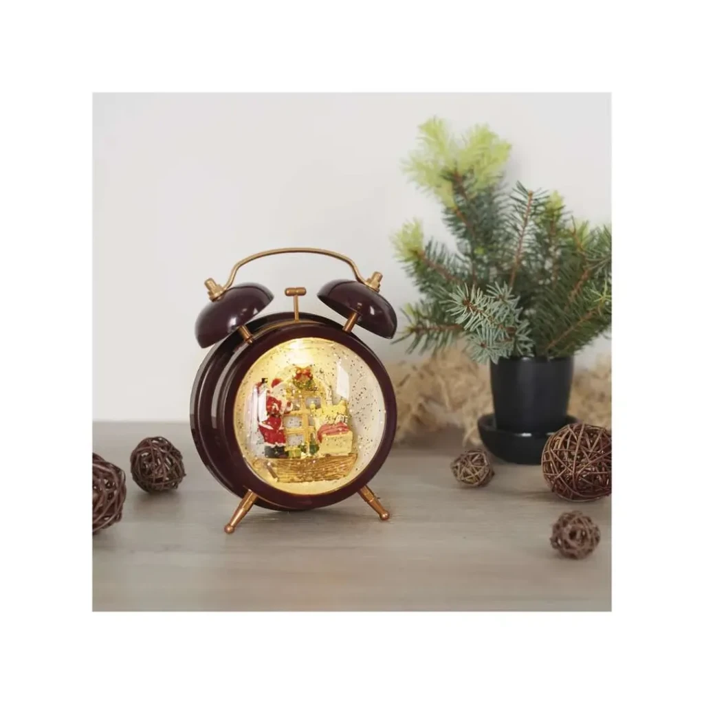 Decor de crăciun "ceas deșteptător" 14 x 8 x 19 cm 3000 k 4.5 v dc ip20 led emos 2