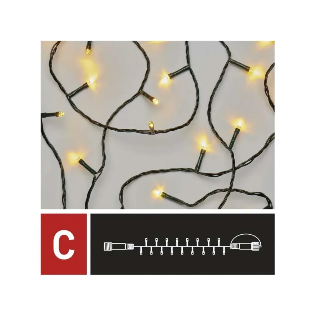 Гирлянда "нить" 5 вт 10 м 3000 k 30 в dc ip44 led emos 3