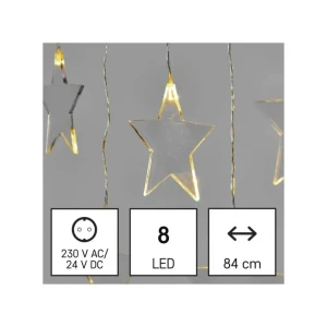Ghirlandă "cortină-stele" 3.6 w 84 x 45 cm 3000 k 220 - 240 v ip44 led emos Thumbnail 2