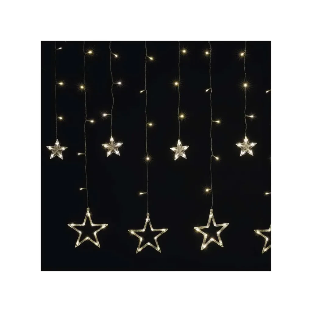 Ghirlandă "cortină-stele" 185 x 105 cm 3000 k 220 - 240 v ip44 led emos 4
