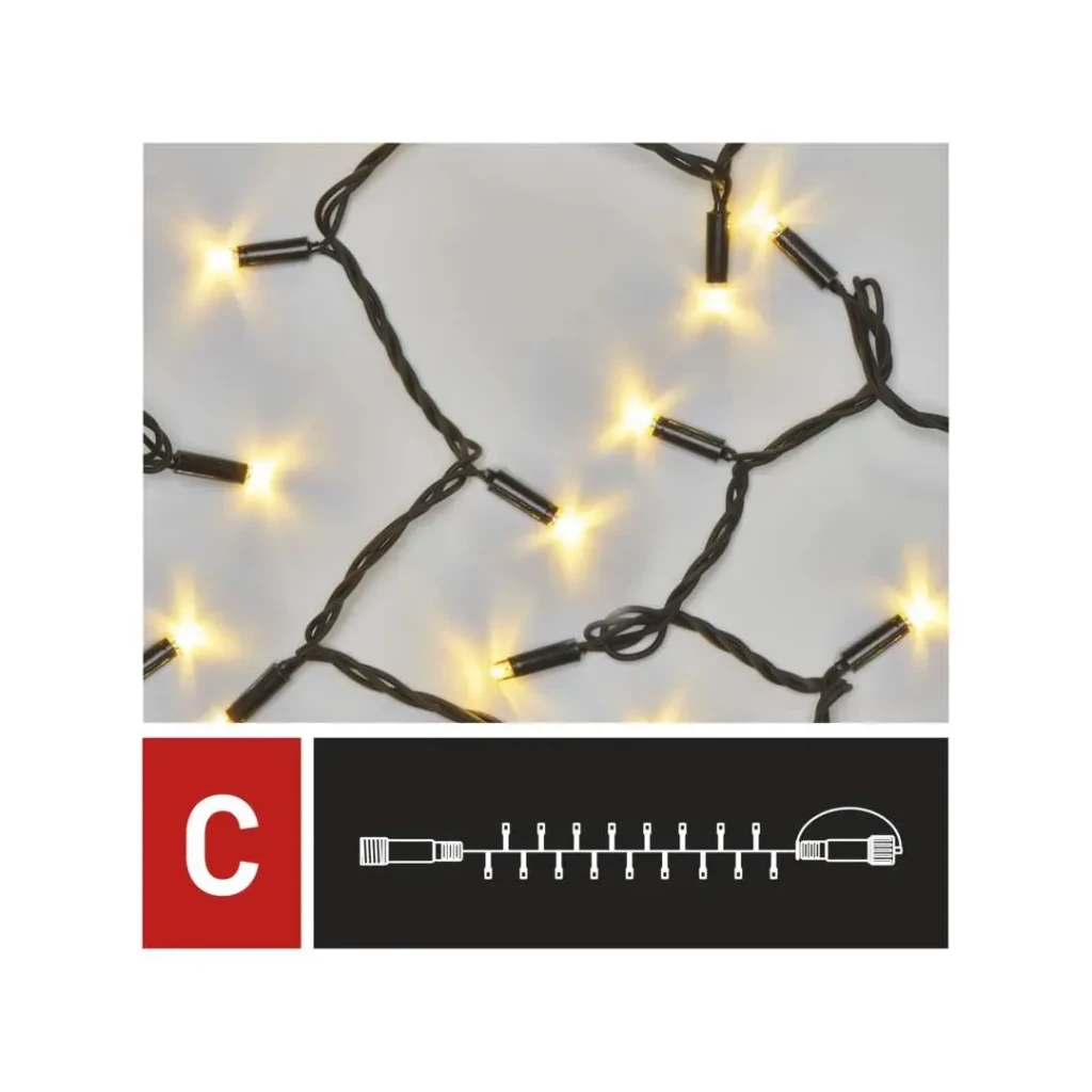 Гирлянда profi 6 вт 10 м 3000 k 30 в dc ip44 led emos 3