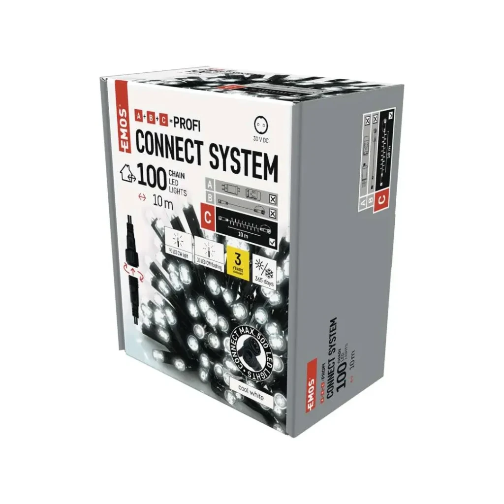 Ghirlandă profi 6 w 10 m 6500 k 30 v dc ip44 led emos 2