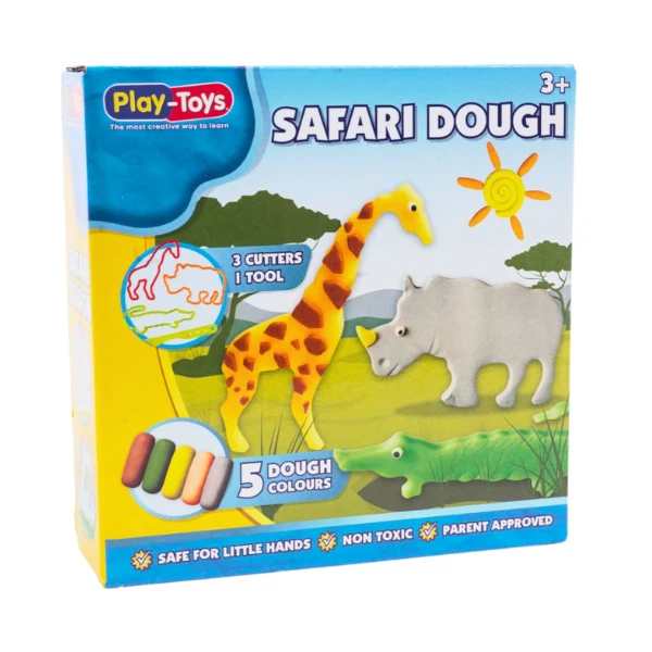 Set de modelare "safari" – 5 culori și forme de animale 3