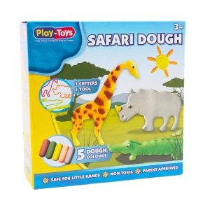 Set de modelare "safari" – 5 culori și forme de animale Thumbnail 3
