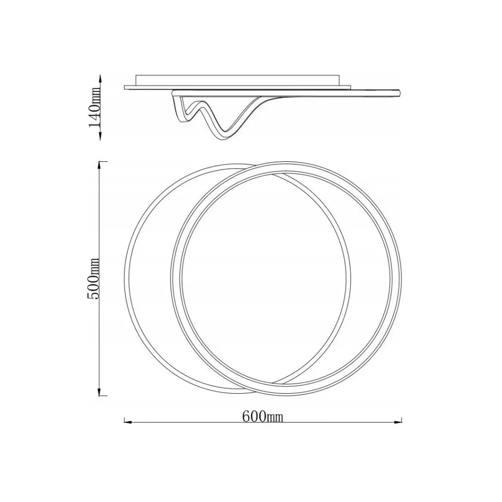 Plafonieră led 48 w 4000 k 220 - 240 v ip20 elmos 3