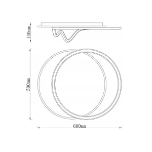 Plafonieră led 48 w 4000 k 220 - 240 v ip20 elmos Thumbnail 3