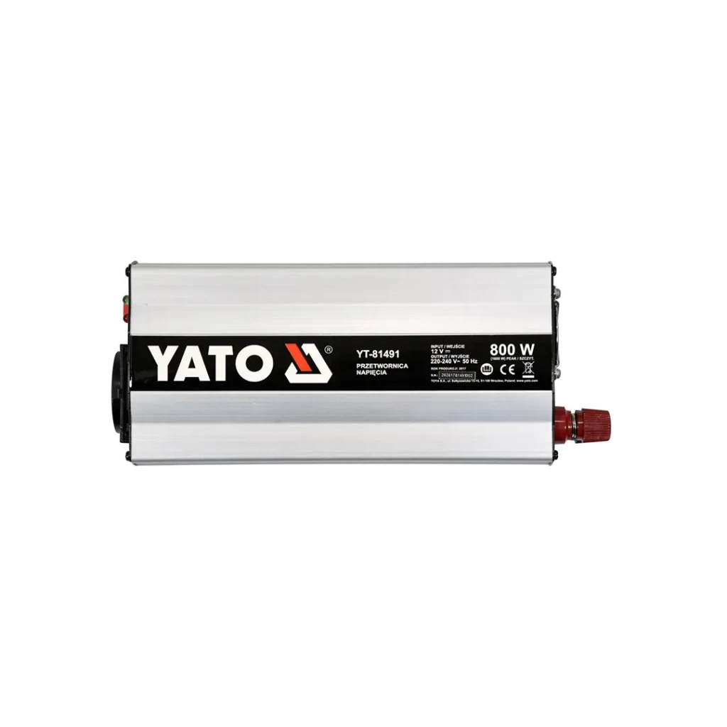 Инвертор 800 вт 12 в 220 - 240 в yato 2