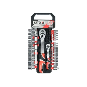 Set de chei tubulare cu clichet 1/2'' - 1/4'' as-drive 4 - 24 mm 51 buc. yato