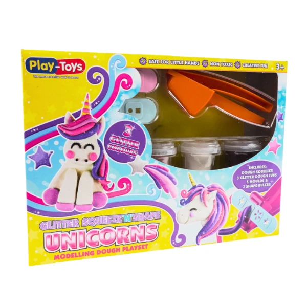 Set de modelare "unicorn strălucitor" și "dinozauri neon” (as.) 3