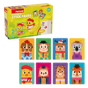 Joc magnetic "Construiește fața", 24 elem.