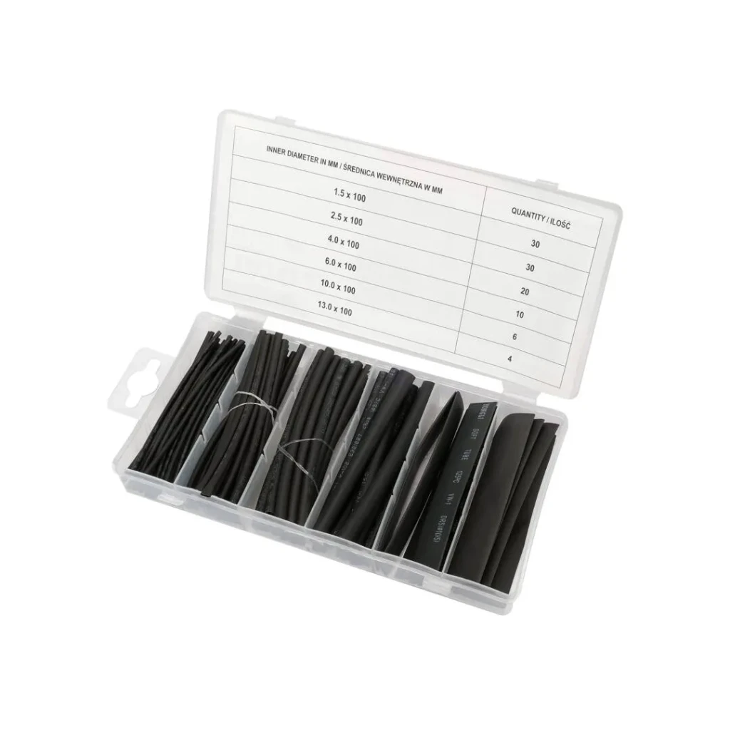 Set tuburi termoretractabile 100 mm negru yato 2