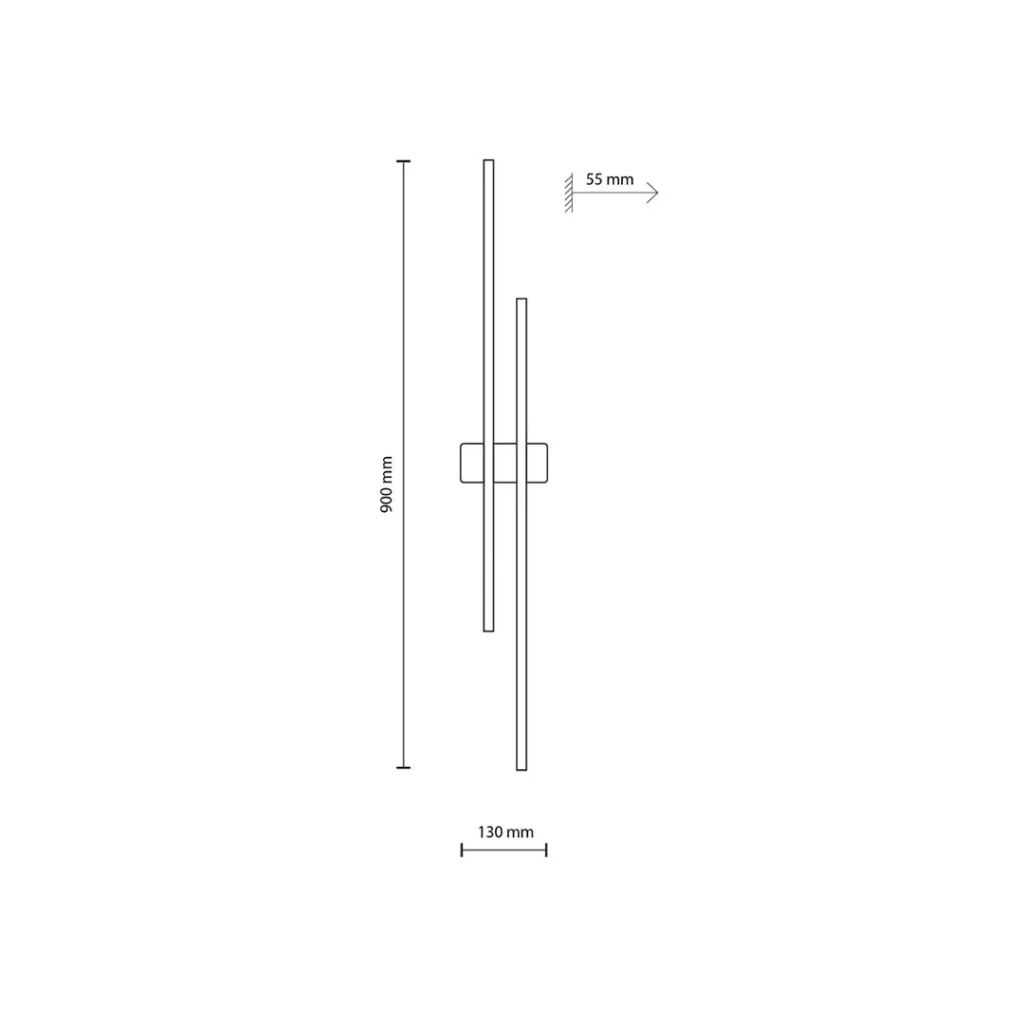 Настенный светодиодный светильник flash 24 вт led ip20 3000 k 220 - 240 в tk lighting 3