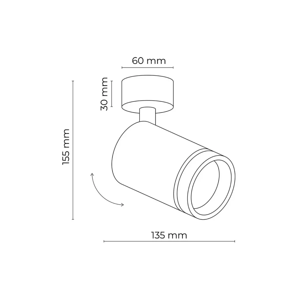 Светильник jet 10 вт gu10 ip20 220 - 240 в tk lighting 4