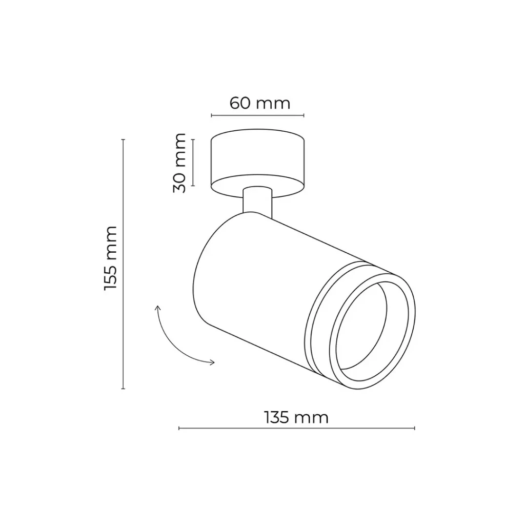 Светильник jet 10 вт gu10 ip20 220 - 240 в tk lighting 4