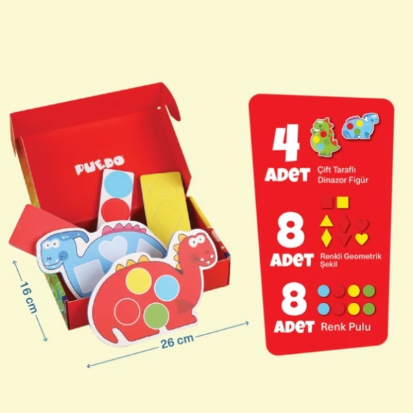 Обучающая игра "цветные динозавры", 20 элем. 4