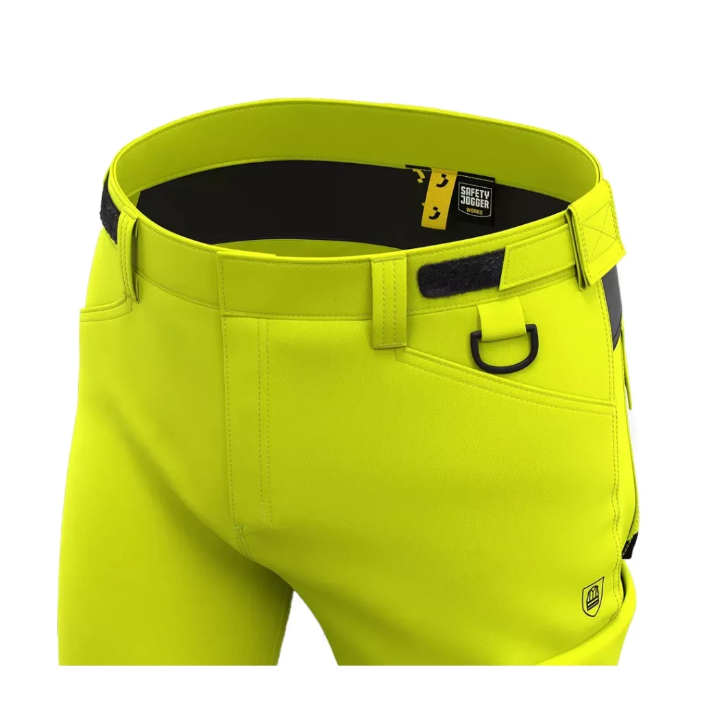 Pantaloni reflectorizanți scuti hivis 56 galben safety jogger 2