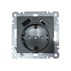 Priză cu usb karea 10 a 220 - 240 v fumuriu makel
