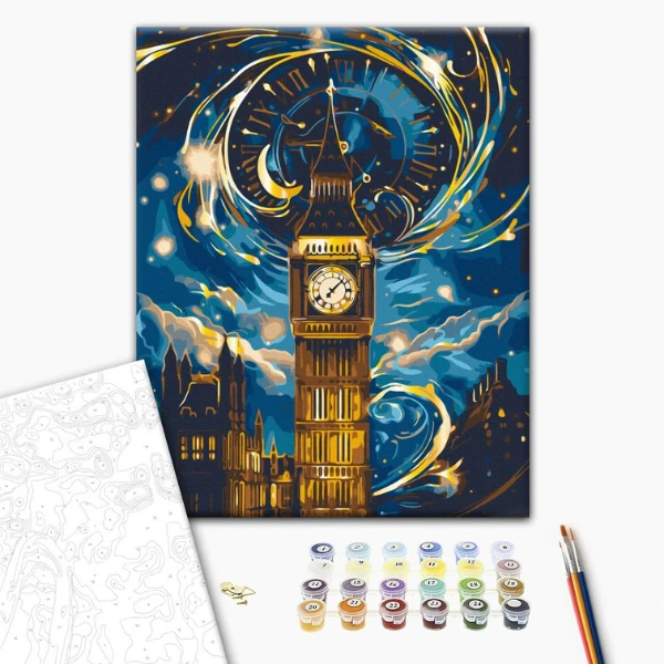 Pictură pe numere 40*50 cm (în cutie) – big ben fermecat 2