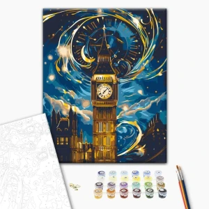Pictură pe numere 40*50 cm (în cutie) – big ben fermecat Thumbnail 2