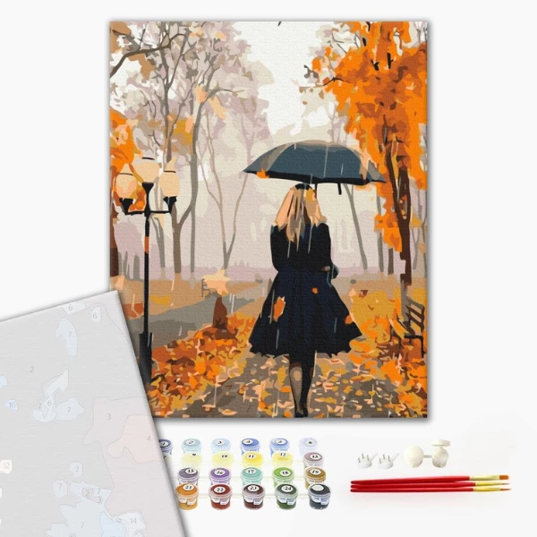 Pictură pe numere 40*50 cm (fără cutie) – străin în toamnă 3