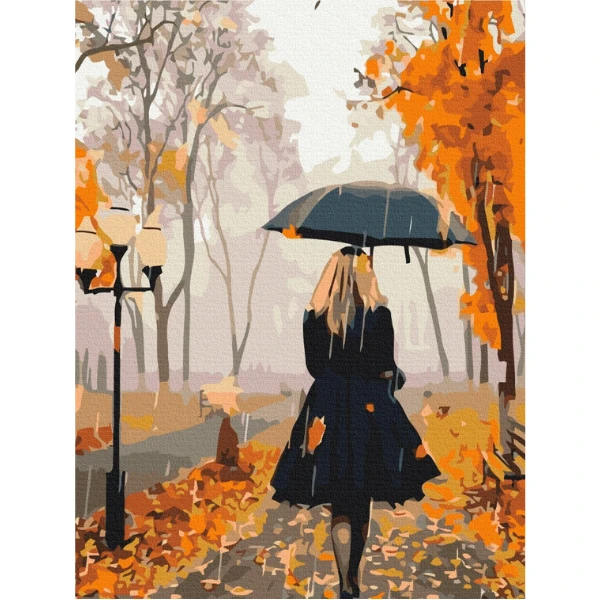Pictură pe numere 40*50 cm (fără cutie) – străin în toamnă 3