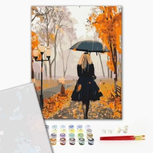 Pictură pe numere 40*50 cm (fără cutie) – străin în toamnă Thumbnail 2