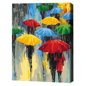 Pictură pe numere 40*50 сm (în cutie)  – ploaie colorată