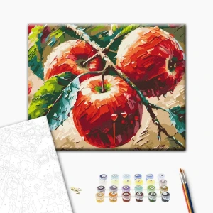 Pictură pe numere 40*50 cm (în cutie) – mere proaspete Thumbnail 2