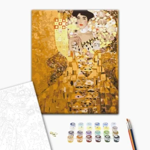 Pictură pe numere 40×50 (fără cutie) – portretul aedelei bloch-bauer, i. gustav klimt Thumbnail 2