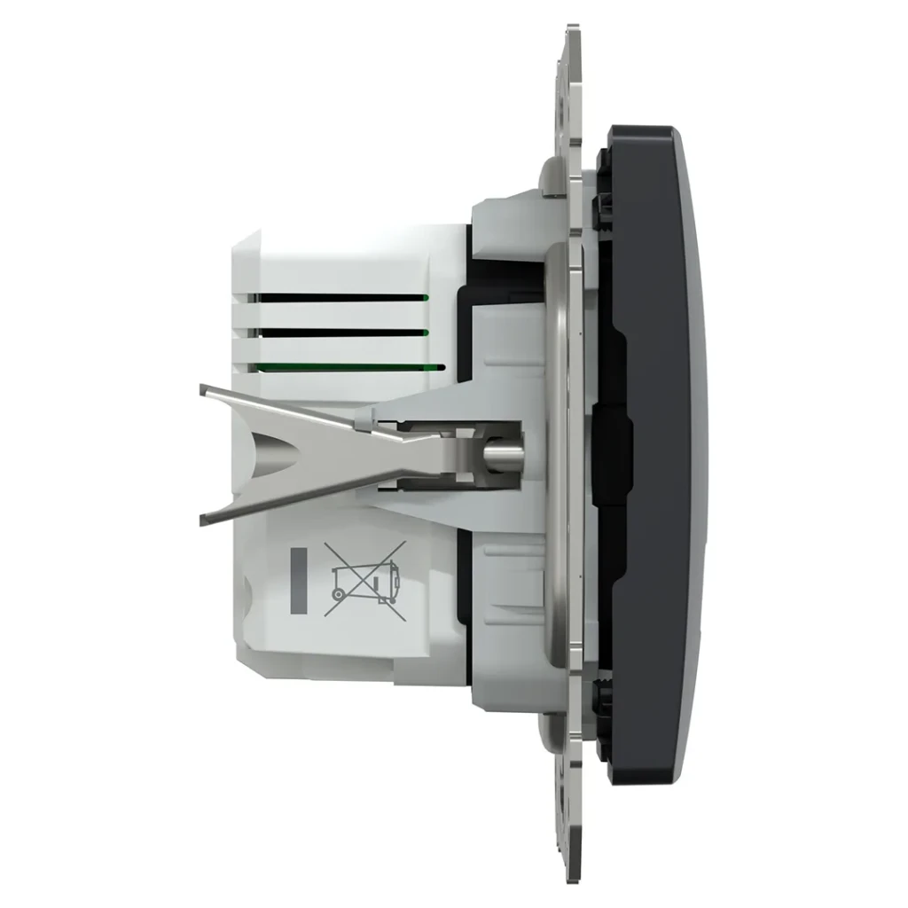 Двойная розетка usb a + type c sedna new 3 a 220 - 240 в антрацит schneider-electric 4