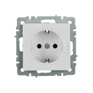 Priză cu împământare brite 16 a 220 - 240 v alb iek Thumbnail 1