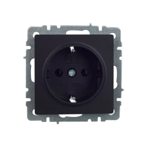 Priză cu împământare brite 16 a 220 - 240 v negru iek