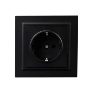 Priză cu împământare și obturator brite 16 a 220 - 240 v negru iek