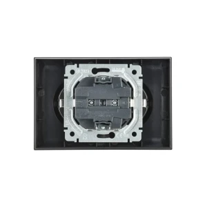 Priză dublă cu împământare brite 16 a 220 - 240 v negru iek Thumbnail 2