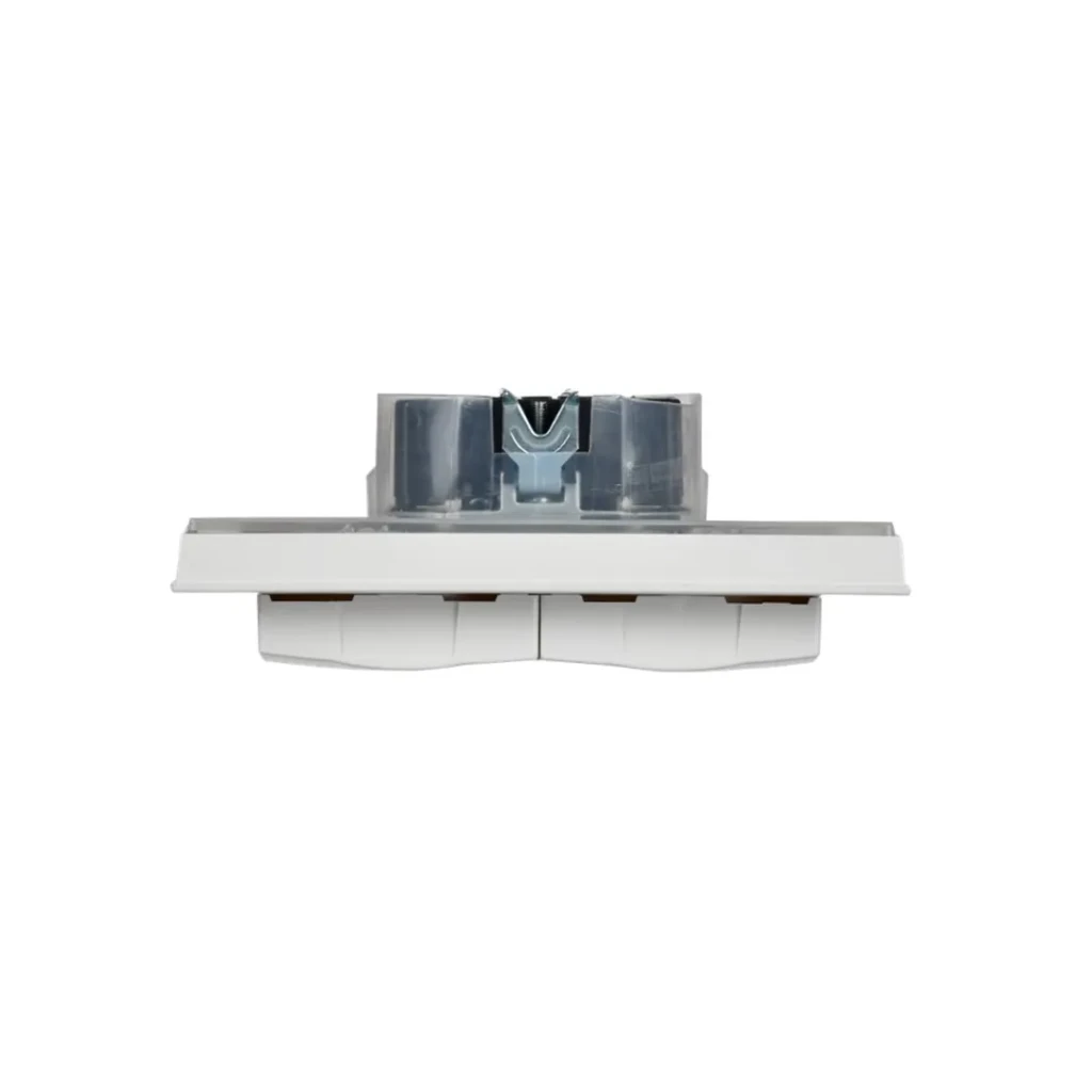 Priză dublă cu capac brite 16 a 220 - 240 v alb iek 3