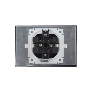 Двойная розетка с крышкой brite 16 a 220 - 240 в чёрный iek Thumbnail 2