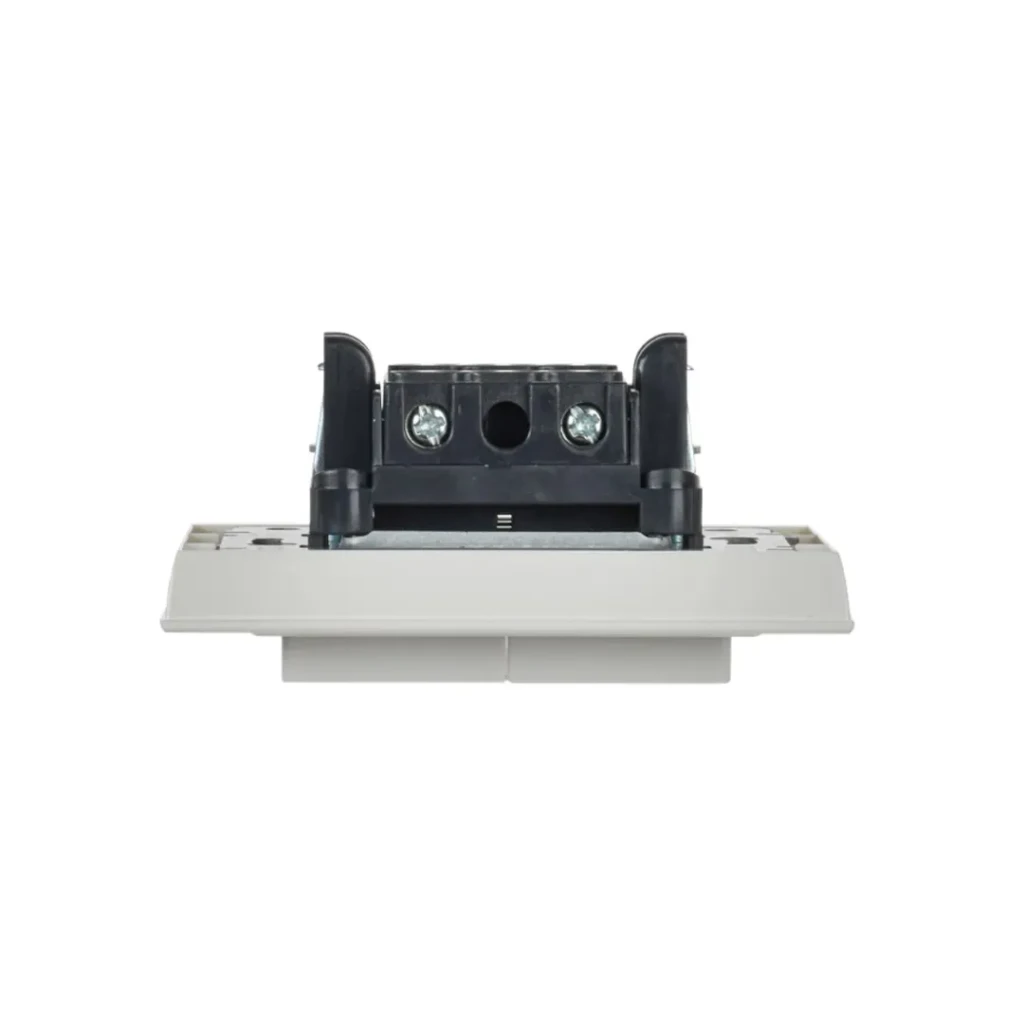 Întrerupător dublu brite 10 a 220 - 240 v alb iek 3