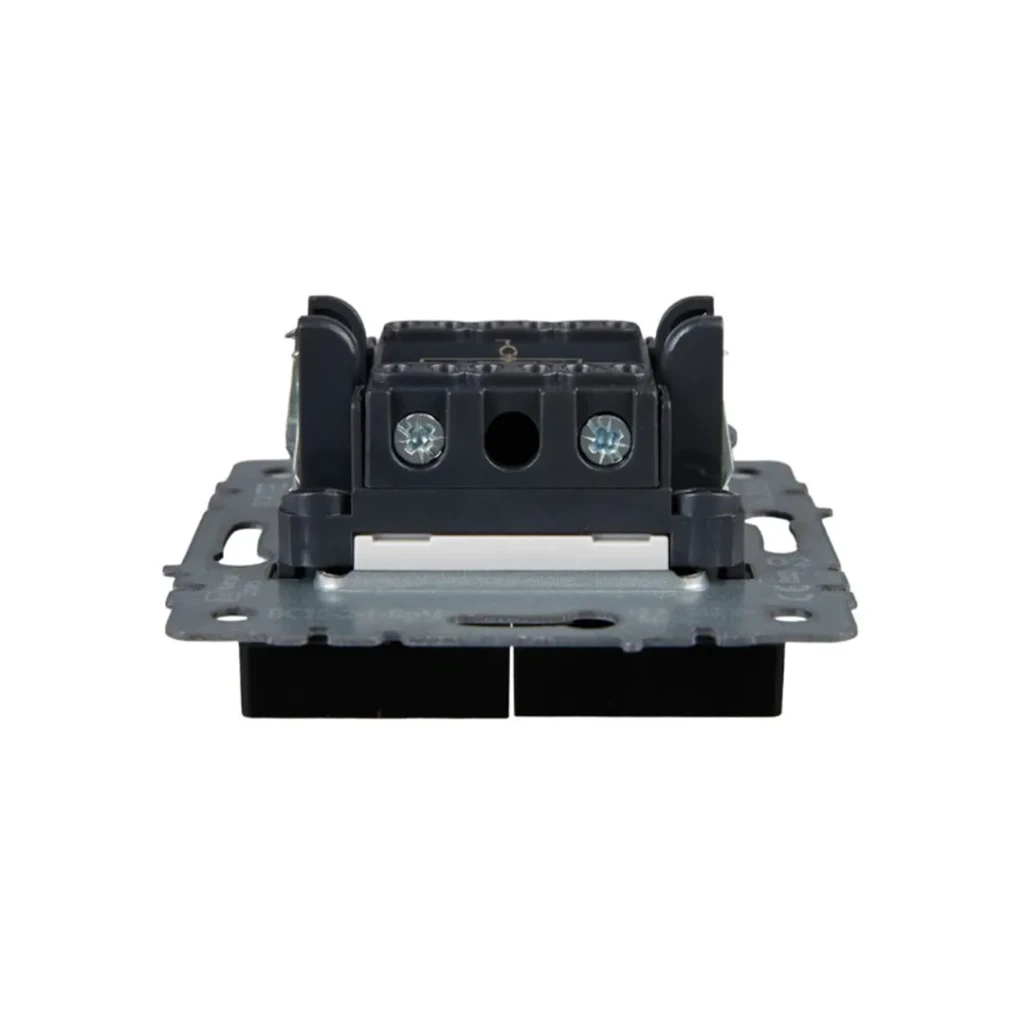 Переключатель двойной проходной brite 10 a 220 - 240 в чёрный iek 3