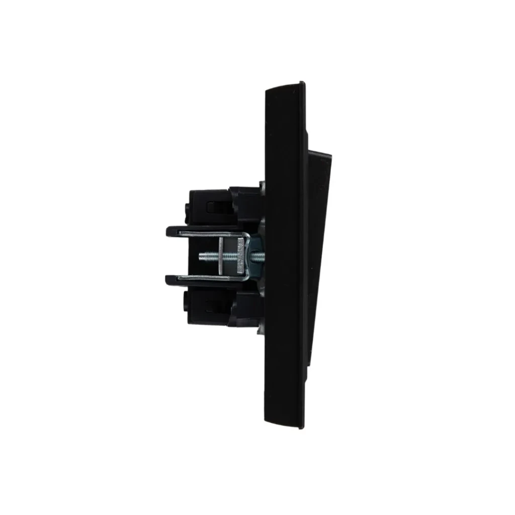Двойной выключатель brite 10 a 220 - 240 в чёрный iek 4
