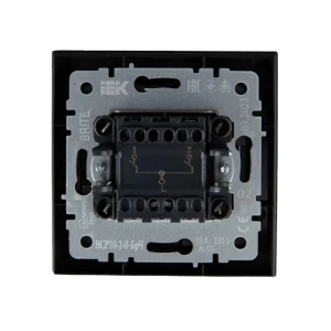 Двойной выключатель brite 10 a 220 - 240 в чёрный iek Thumbnail 2